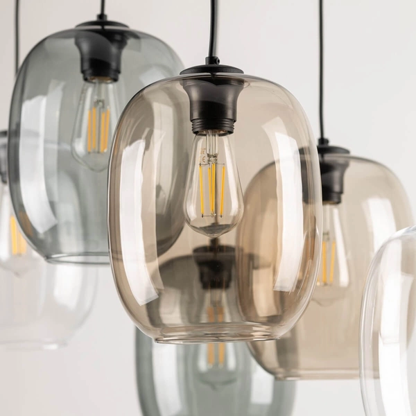 Zwisająca lampa na belce Elio 5974 nad stół kaskada multikolor