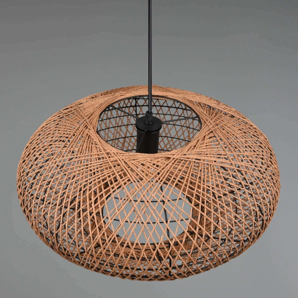 Lampa zwisająca nad stół HEDDA 312300136 Trio naturalna eko japandi brązowy