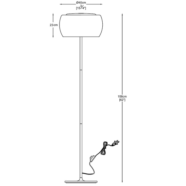 Podłogowa lampa glamour CRYSTAL F0076-04A-F4FZ szklana kryształki chrom
