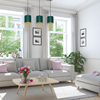 LAMPA wisząca ALMERIA MLP64500 Milagro abażurowa OPRAWA crystal glamour zwis zielony złoty