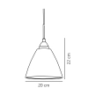 Szklana lampa do salonu Read 73163010 nad wyspę chrom biała