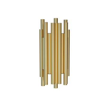 Ścienna lampa sypialniana Organic metalowa LED 8W złota