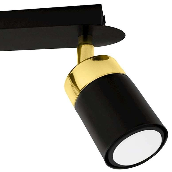 Sufitowa LAMPA loftowa JOKER MLP6124 Milagro reflektorowy plafon metalowy czarny złoty