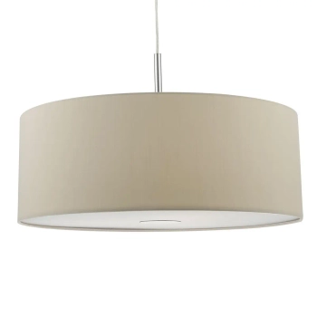 Okrągła wisząca lampa Ronda RON1729 tuba tkaninowa beżowa