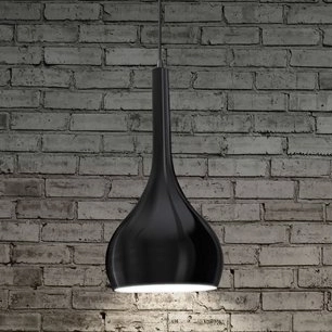 Metalowa lampa wisząca Soul czarna łezka do przedpokoju