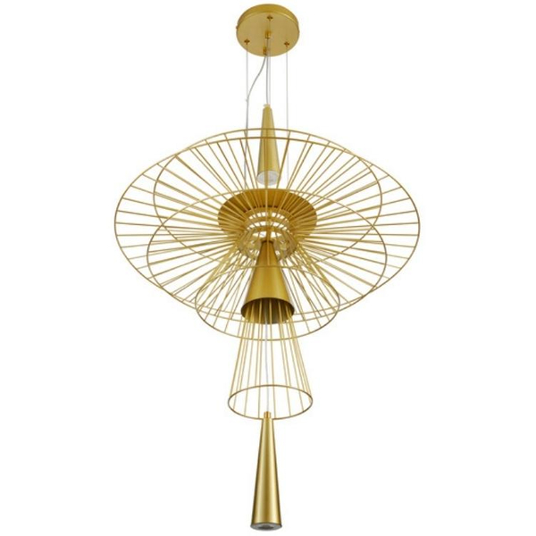 Dekoracyjna lampa wisząca Susso ST-8713P-L Step druciana złota