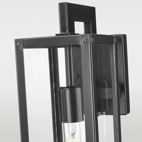 Minimalistyczny kinkiet Kyoto W01678BK Cosmolight prostokąt IP44 metal czarny