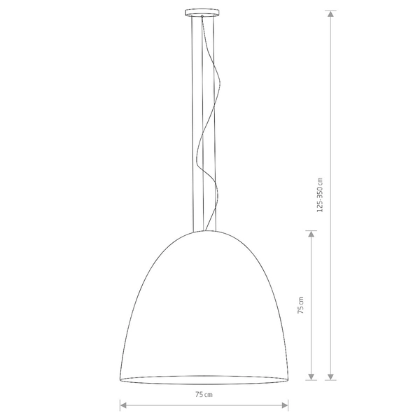 Salonowa lampa wisząca Egg 9025 biały zwis minimalistyczny hol