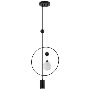 Lampa wisząca Trosti PND-428892-BK Italux do salonu koło czarne