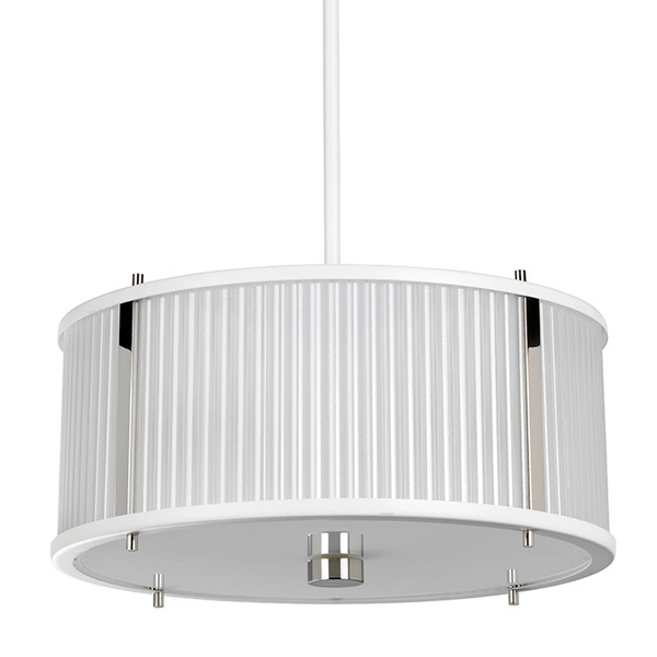 Żyrandol LAMPA wisząca Corona DL-CORONA-3P-WPN Elstead klasyczna OPRAWA okrągły zwis biały nikiel