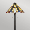 Lampa podłogowa witraż Inglenook QZ-INGLENOOK-FL Quoizel multikolor brąz