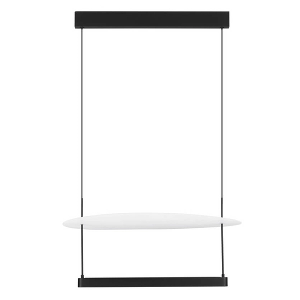 Lampa wisząca na listwie TIRAQUE LE44629 LED 40W 3000K kopuła czarna biała