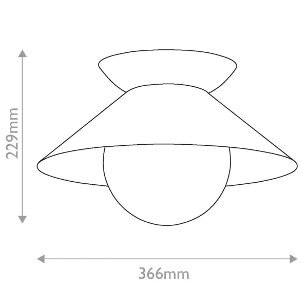 Modernistyczna sufitowa lampa Saucer QN-SAUCER-FM-AB-OPAL IP44 mosiądz