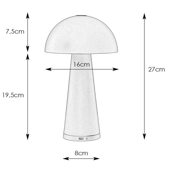 Lampka stojąca grzybek Fungi 108656 Markslojd IP44 metalowy biały