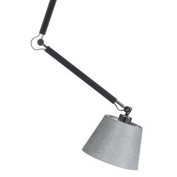 Regulowana lampa wisząca zestaw Zyta AZ1845+AZ2601 do gabinetu czarna szara