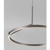 Zwisowa lampa do salonu ZUDANEZ LE44648 LED 31W 2700-4000K ring szara