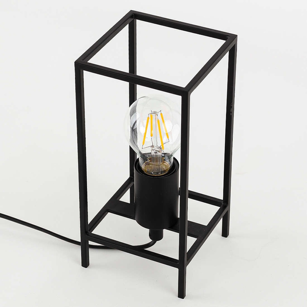 Industrialna LAMPKA stojąca MELANDO TB-3343-1S-BK Italux stołowa LAMPA gabinetowa czarna