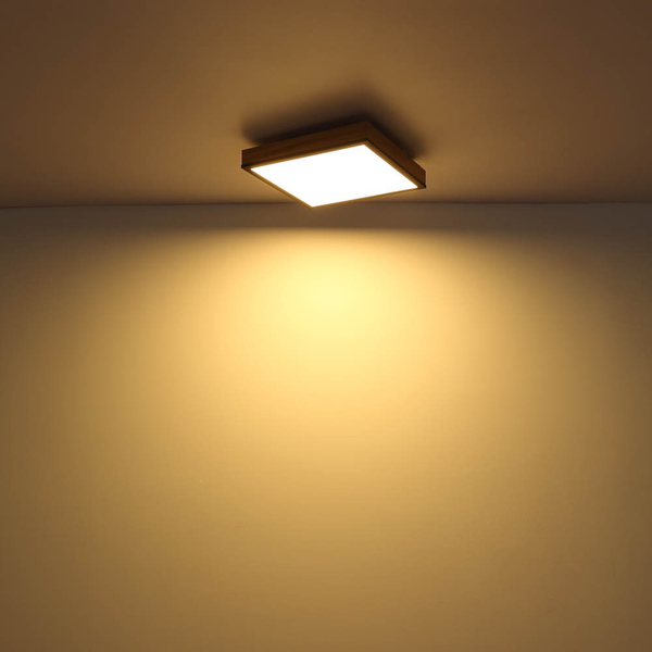 Ekologiczna LAMPA sufitowa DORO 416080WD2 Globo nowoczesna LED 24W 3000K do salonu drewno
