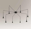 Wisząca lampa pająk HIDA 7980 Shilo LED 36W 3000K podwieszana czarna