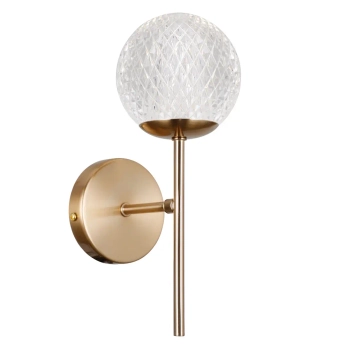 Ścienna lampa kryształowa do holu Padri WL-40827-1-HBR-C złota