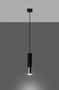 Modernistyczna LAMPA wisząca SL.0940 metalowa OPRAWA loftowy ZWIS tuba czarna chrom