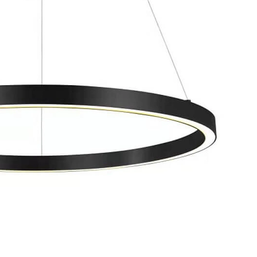 Czarna lampa wisząca Midway LP-033/1P Light Prestige pierścień LED 3000K 35W