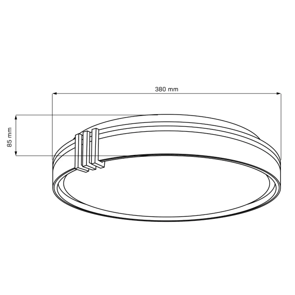 Sufitowa lampa z pilotem ARLETTA 328847 LED 4W 3000-6000K IP44 szary