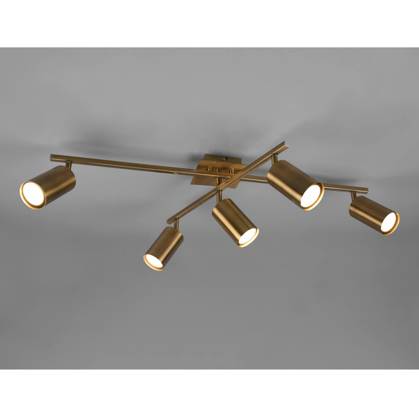 Sufitowa lampa do jadalni VANTOS DL504612400 Trio sople mosiądz