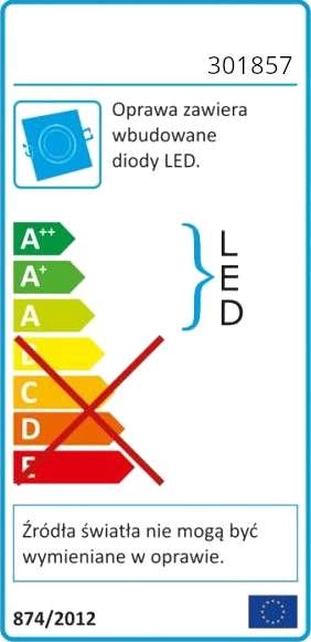 Podtynkowa LAMPA sufitowa MOON OLAL 301857 Polux wpust OPRAWA LED 6,5W 3000K do zabudowy IP40 szczotkowany czarny