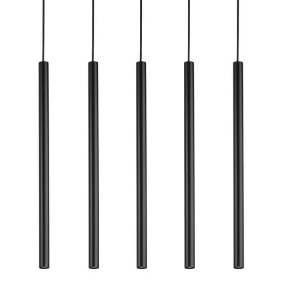 Lampa wisząca tuby Sopel 33615 Sigma wielopunktowa metalowa czarna