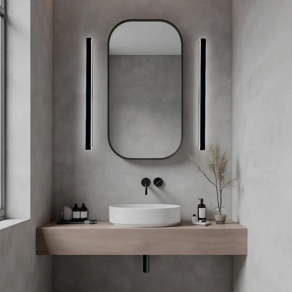 Podłużna lampa ścienna Bodo LP-789/1W 60 BK LED 12W 3000-6000K IP54 czarny