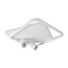 Plafon do salonu Parma LP-0612/2C Square WH z reflektorkami biały