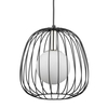 Wisząca lampa Bell 40722 Sigma druciana kula klatka czarna srebrna