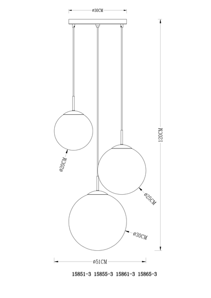 Wisząca lampa Varus 15865 kulista ball brąz bursztynowa