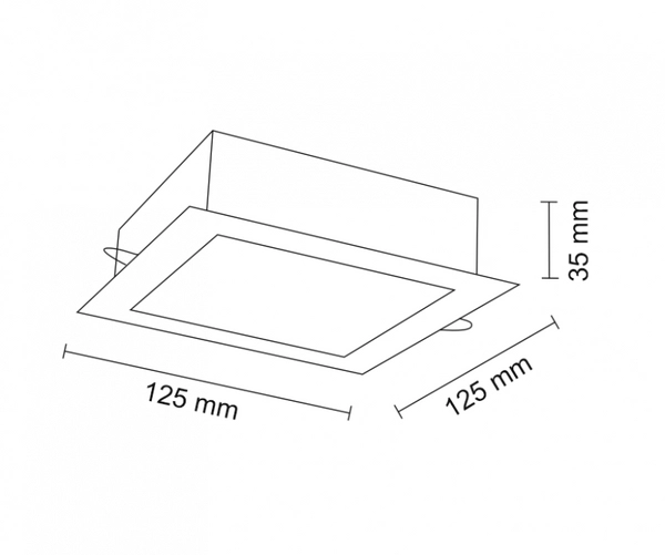 Wpust LAMPA sufitowa TOTTORI IL 8582 Shilo podtynkowa OPRAWA kwadratowa LED 10W 4000K do łazienki IP44 biała glenn