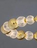 Okrągła lampa wisząca Ponce bąbelki LED 46W crystal złota