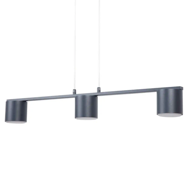 Loftowa wisząca lampa Mila 3 41362 do salonu zwis tubki grafitowy