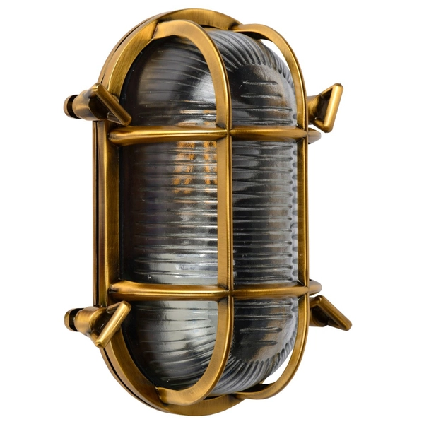 Elewacyjna LAMPA zewnętrzna DUDLEY 11891/20/02 Lucide industrialna OPRAWA metalowa outdoor IP44 złota