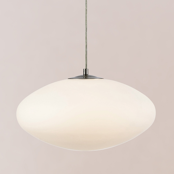 Lampa wisząca nad stół Locus 108437 Markslojd owalna szklana biała
