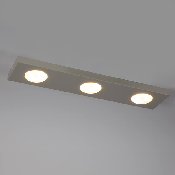 Podłużna lampa nasufitowa do holu 40924 prostokąt belka szara