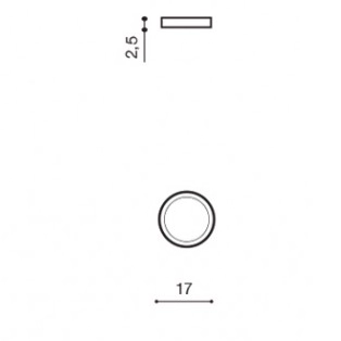 Natynkowa lampa przysufitowa Malta okrągła LED 12W biała
