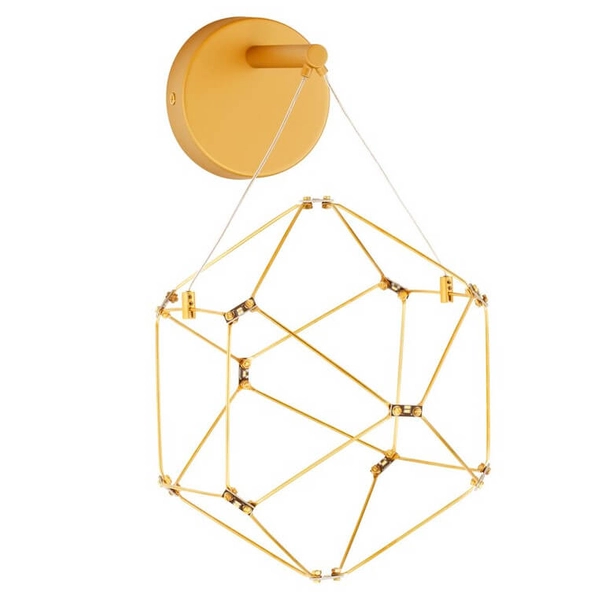 Przyścienna lampa ASIS LE44325 LED 6W 3000K geometryczna złoty