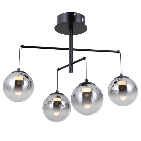 Sufitowa lampa Velada PND-34381-4-BK LED 80W 3000K czarny przydymiony