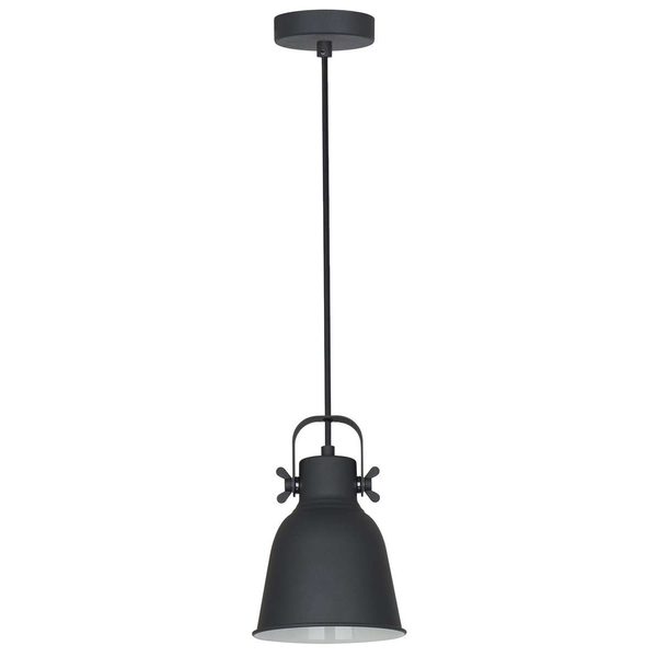 Industrialna LAMPA wisząca LAVARE MD-HN82608-1-BK+WH Italux metalowa OPRAWA loftowy zwis grafitowy biały