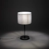 Stołowa lampa tkaninowa HOTEL MOOD 11786 z abażurem szara chrom
