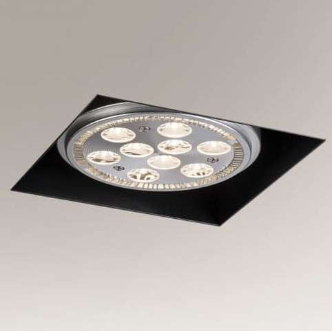 Wpust LAMPA sufitowa YATOMI 3330 Shilo podtynkowa OPRAWA kwadratowa OCZKO regulowane czarne