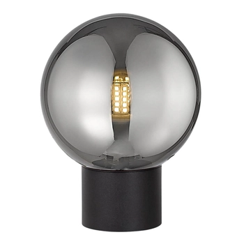Kulista lampka stołowa Arcturus T0454-01A-P7FZ Zumaline przydymiony czarny