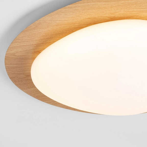 Lampa sufitowa do jadalni ISIDRO LE44417 LED 29W 3000K plate drewniana biała