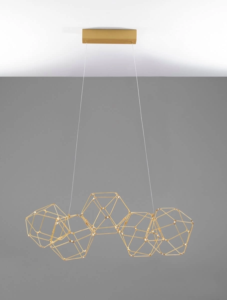 Designerska lampa wisząca ASIS LE42726 geometryczna złota