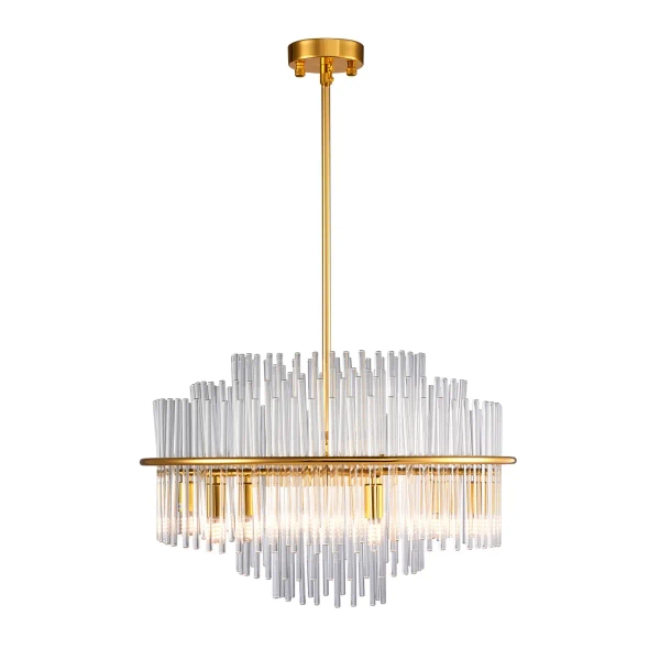 Lampa wisząca glamour LUXORIA ST-8530 gold szklana metalowa złota